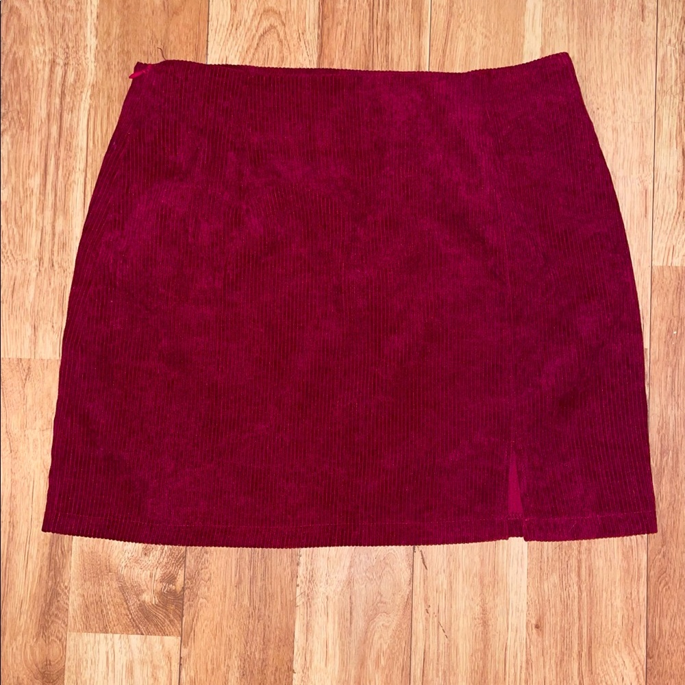 Corduroy mini skirt